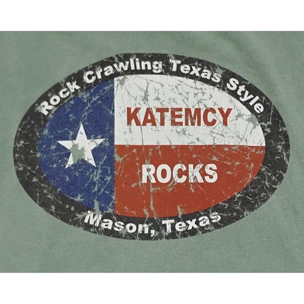 VTG Authentic Pigment Katemcy Rocks Mason Texas Long Sleeve XL T-Shirt 4x4 Tee